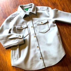 Light blue coat Sz L button down shirt jacket shacket